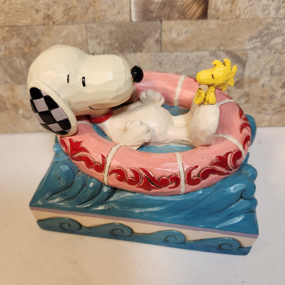 Jim Shore Peanuts Snoopy Woodstock Float Away Figurine 6005942 Summer Decor